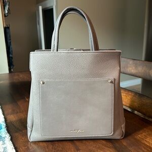 Faux leather handbag
